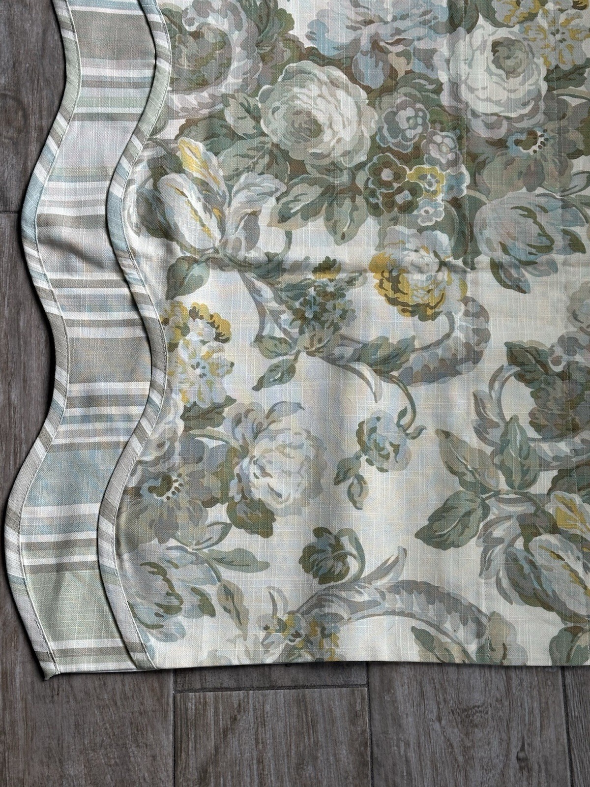 Waverly Home Classics Spring Bling Valance 52x18in Green Beige
