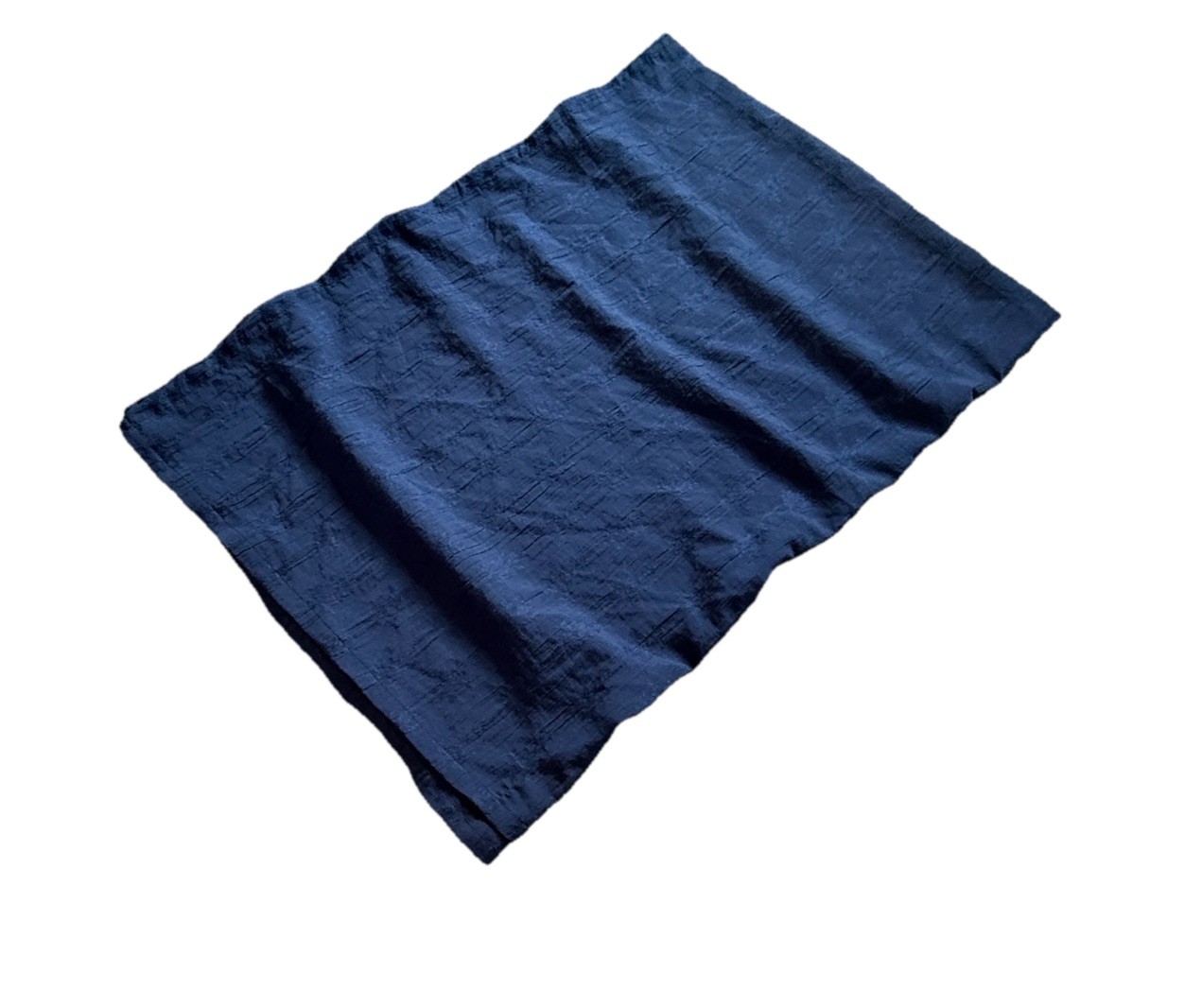 Navy Blue Lightweight Window Scarf Valance Drape Jacquard Damask Indigo Curtain