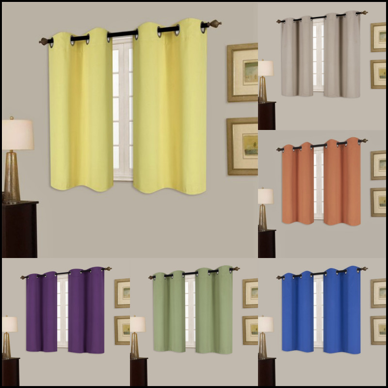 1 SET SMALL GROMMET PANEL THERMAL BLACKOUT WINDOW CURTAIN DRESSING TREATMENT K30