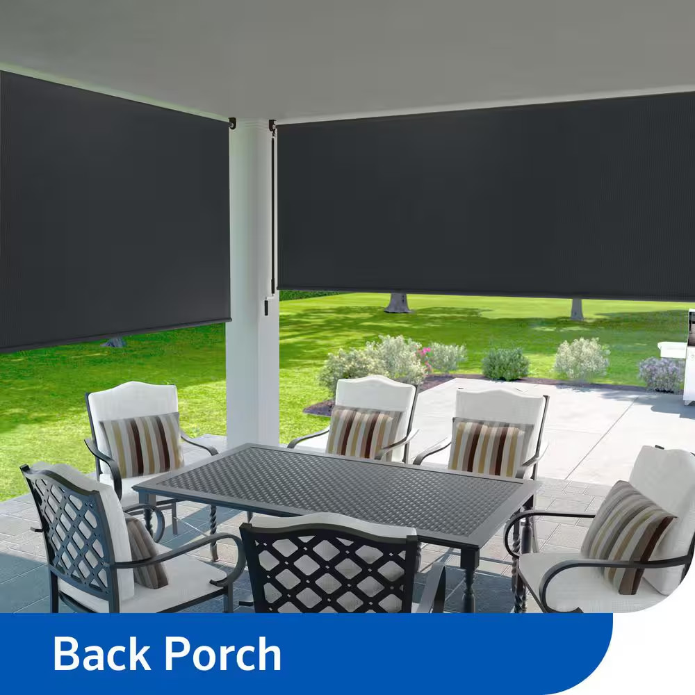 Montecito Cordless UV Blocking Fade Resistant Fabric Exterior Roller Shade 72 In