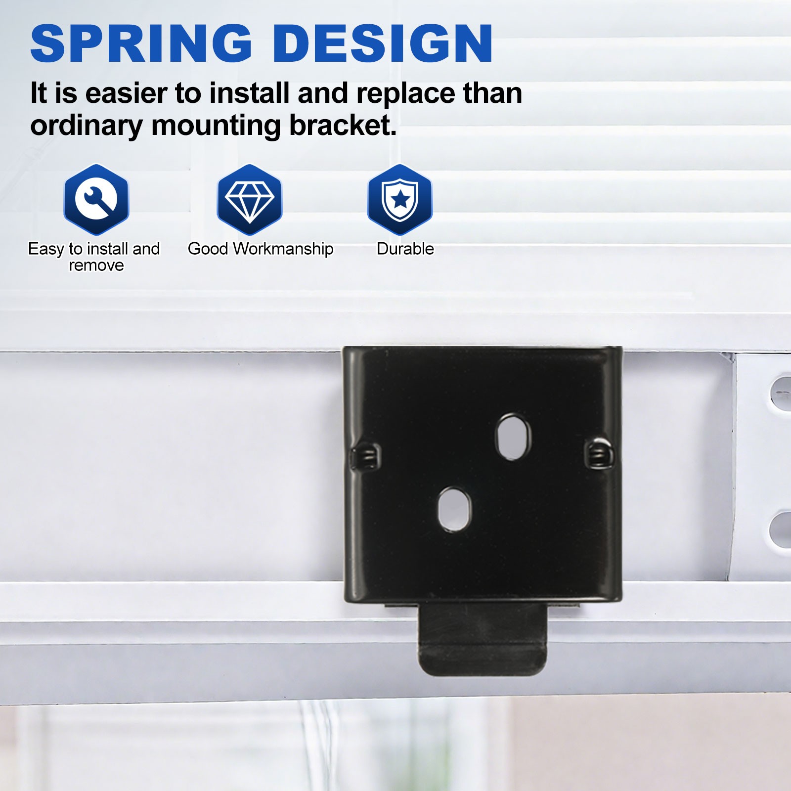 6 Pack Metal Mounting Brackets Roller Blind Buckles for Roller Shade Black