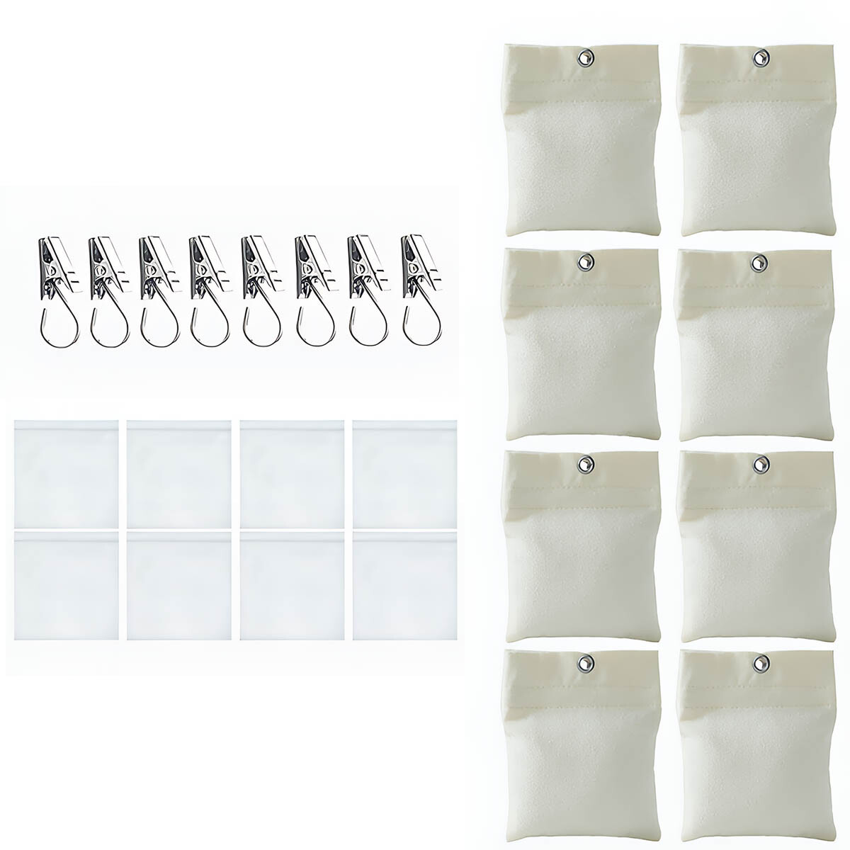 8 Pack Curtain Weights 16oz Curtain Weights Bag Drapery Bottom Weights Sandbag