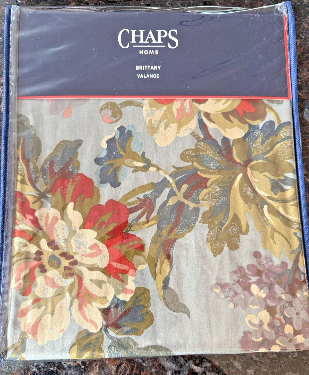 Chaps Home 73277 Brittany Window Valance 80″ x 17″ Country Floral New