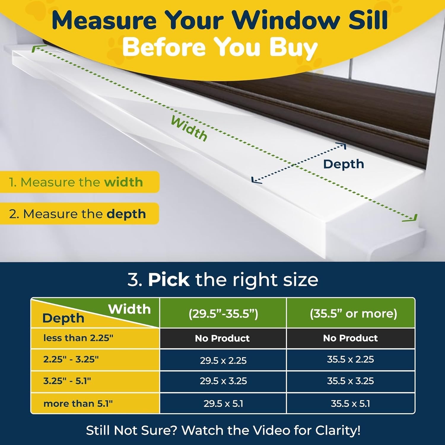 Pet-Friendly Window Frames – Scratch-Resistant Clear Sill Guards (35.5″ x 3.25″)