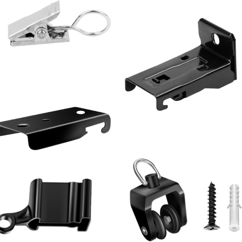 Adjustable Curtain Rail Assembly Bendable Curtain Rail Hardware Easy to Install