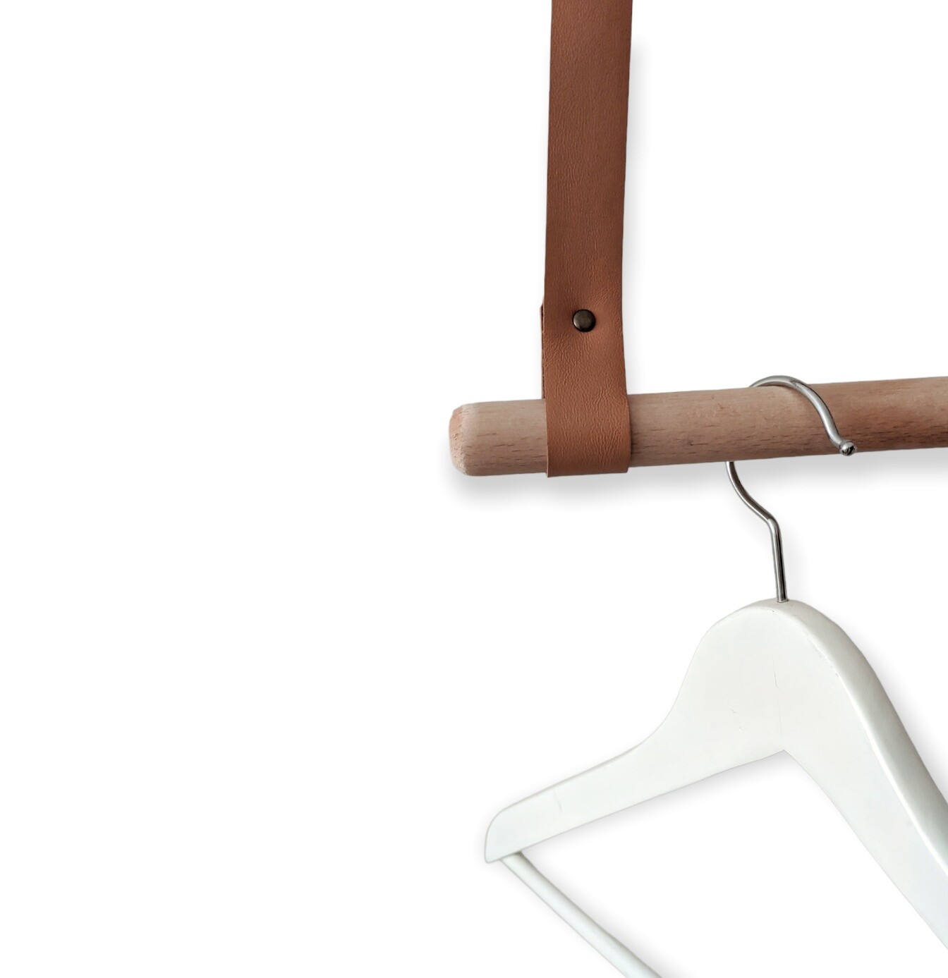 50cm Leather Ceiling Straps, Clothing Rack Rod Holder,Ceiling Curtain Rod Holder