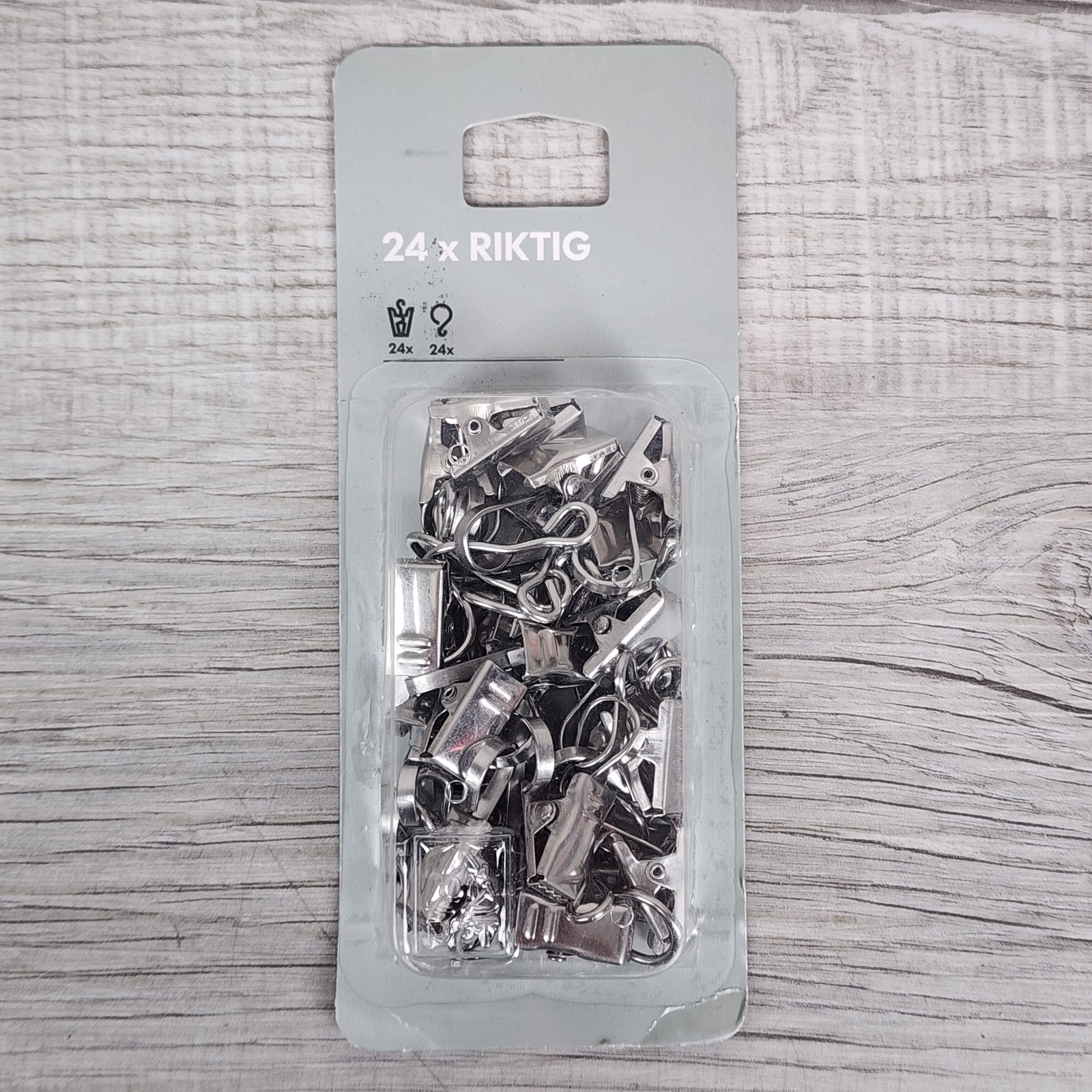 IKEA DIGNITET Curtain Wire System / Extra Connector / 24 RIKTIG Hooks NIP