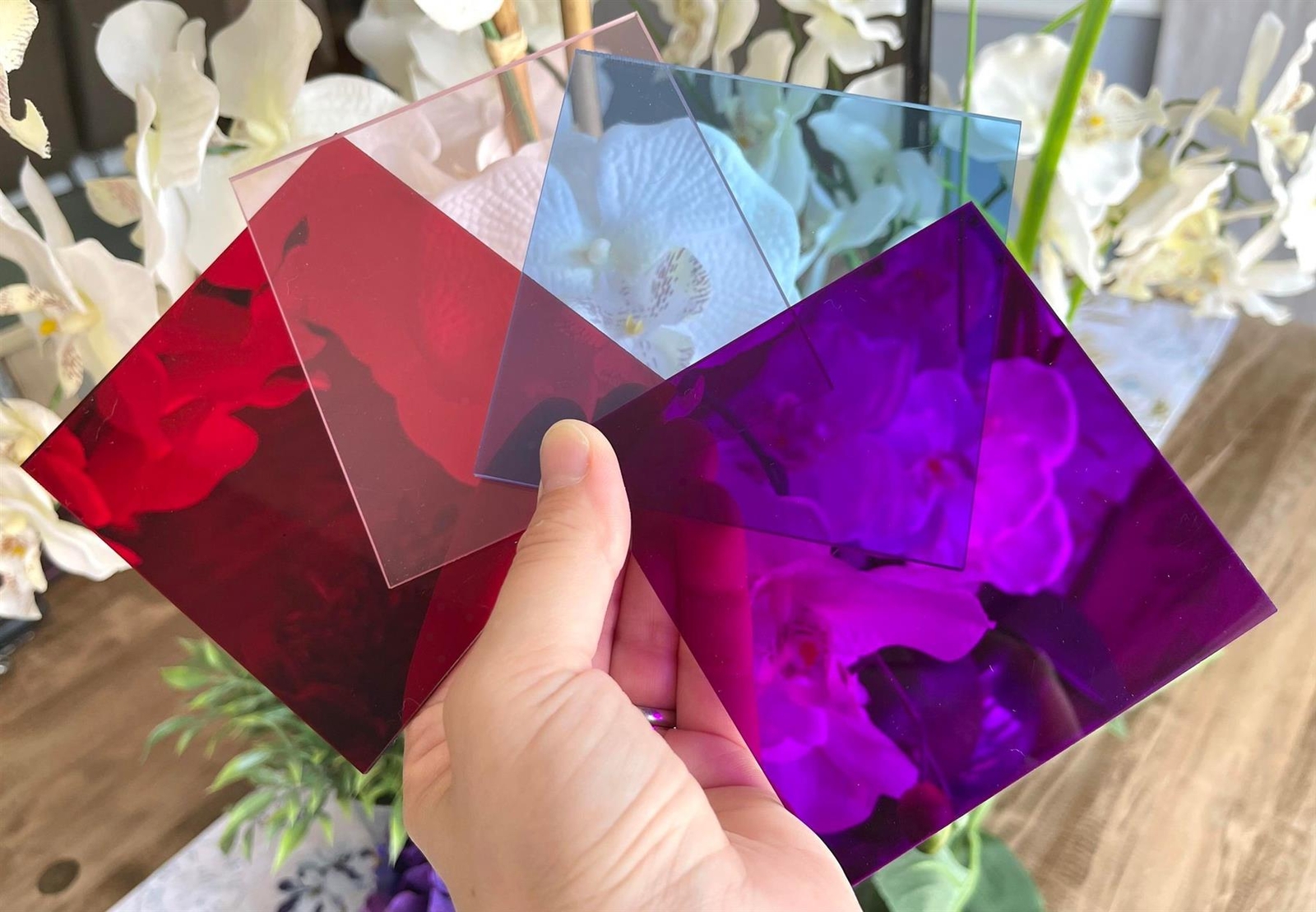 Transparent Color Cast Acrylic Plexiglass Sheets 1/8” Thick (3mm) 17 Sizes