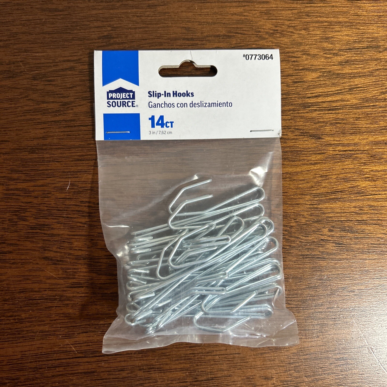 Package of 14 Project Source 3-inch Slip-In Curtain Hooks – 0773064 – NEW