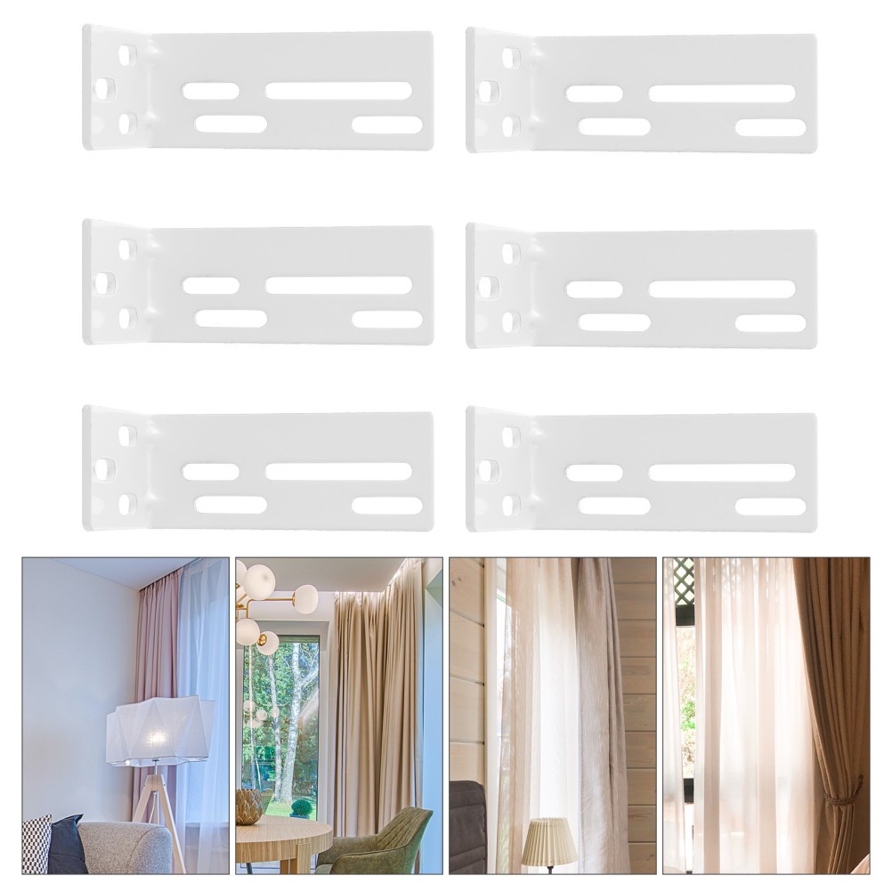 6Pcs Curtain Mounted Code Brackets Stainless Steel For Stores