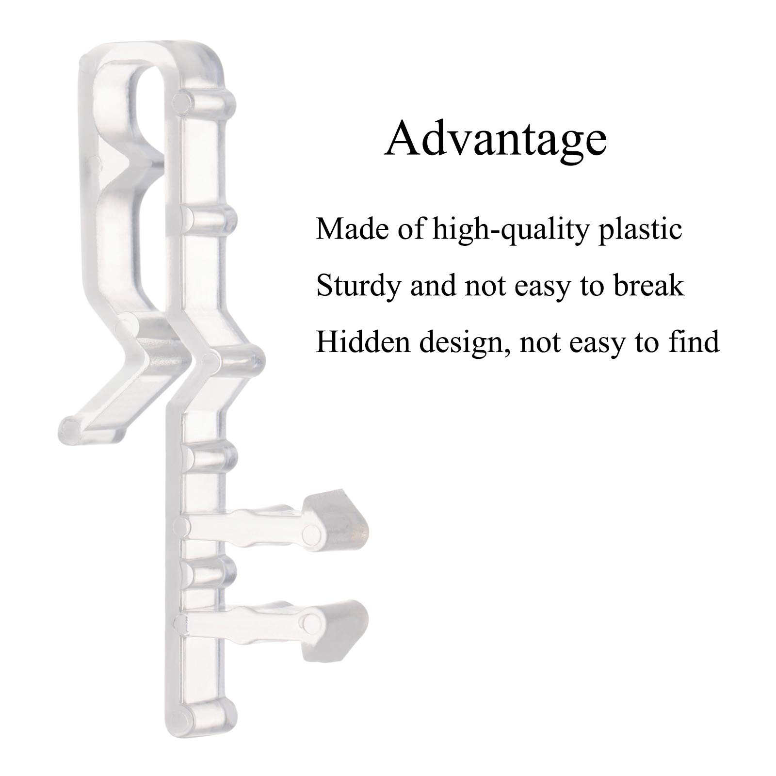 Blind Clips for Valance 2 Inch Hidden Channel Window 10, 2.1