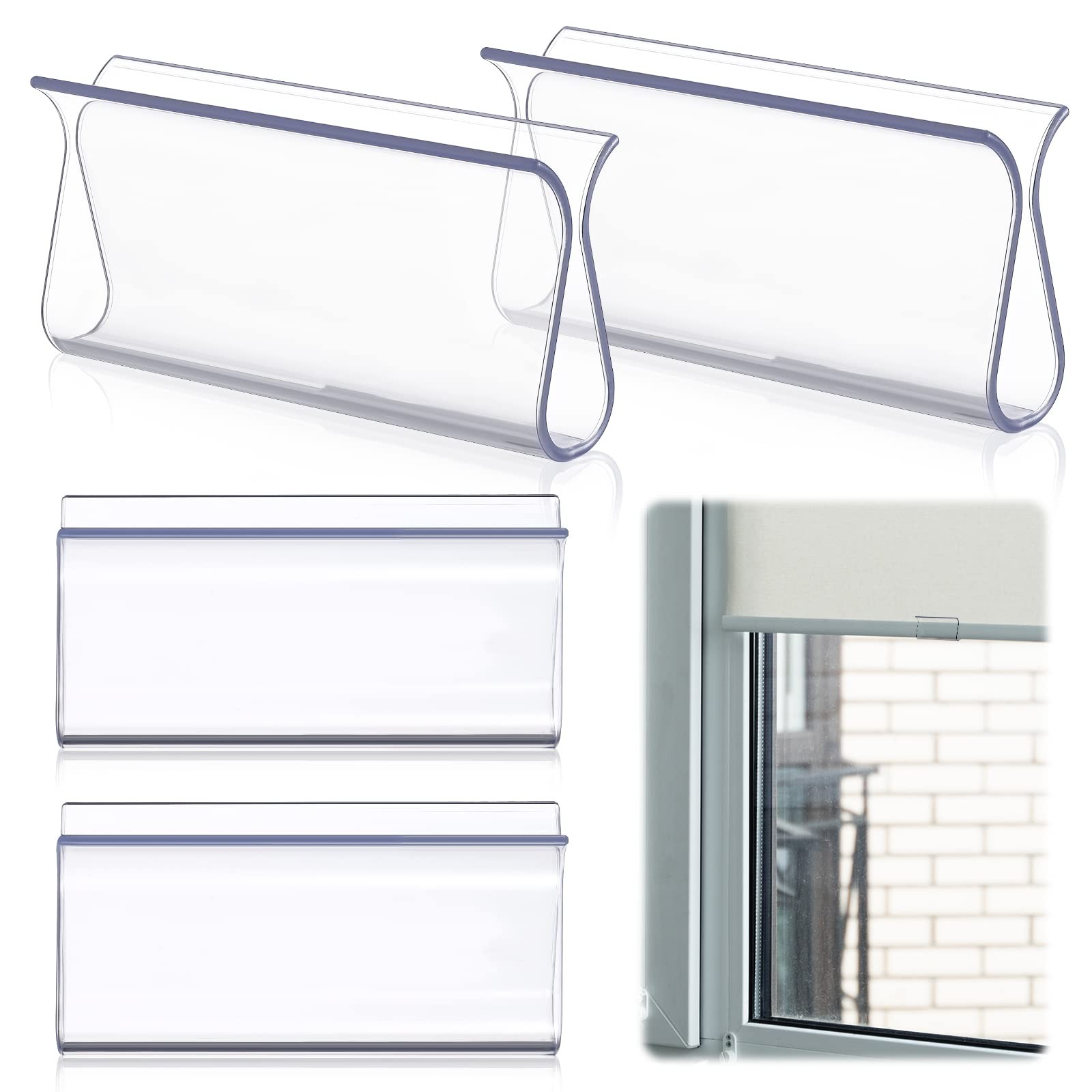Chunful Shade for Roller Pull Down Shades Handle 3.35*1.6 inch, Clear