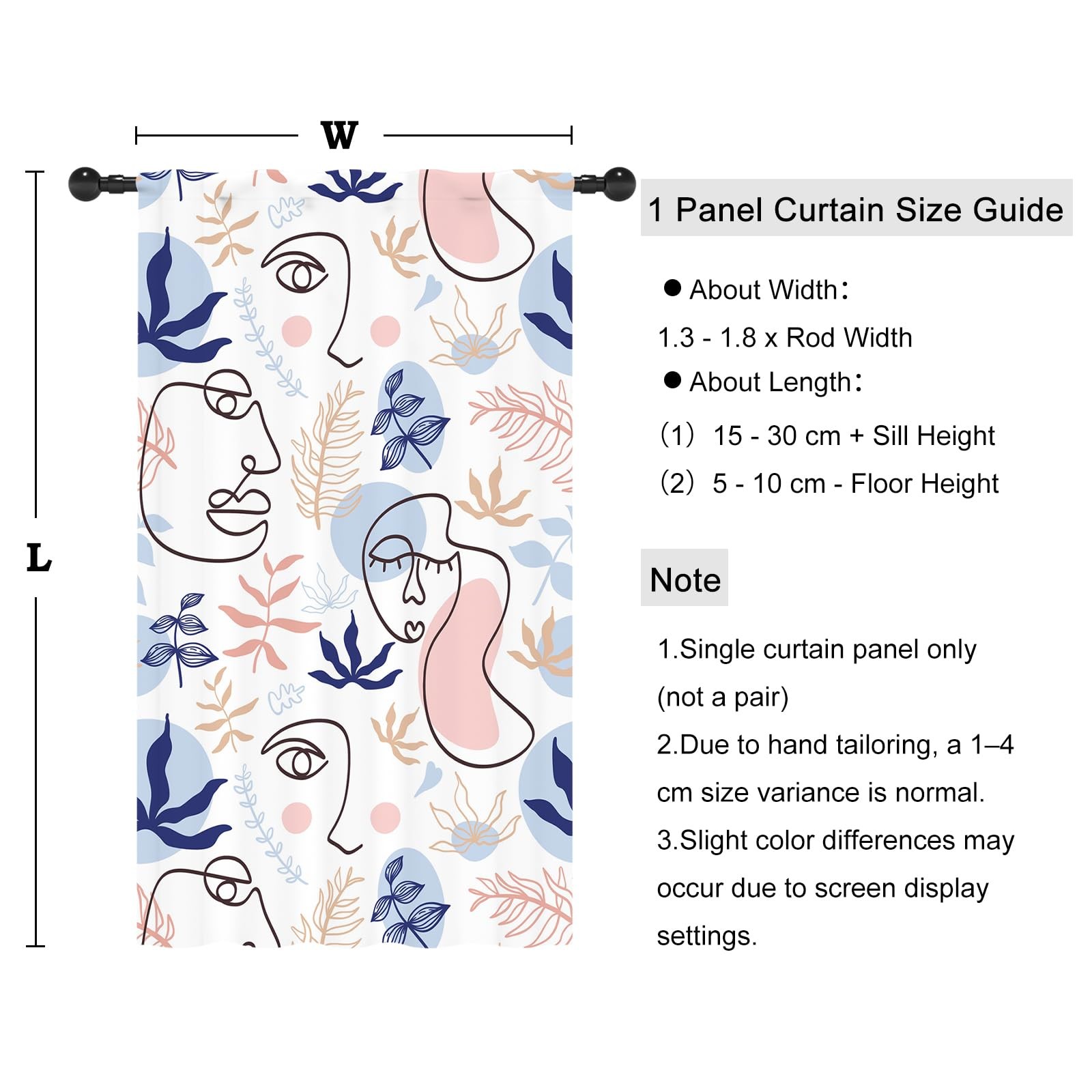 Boho Curtains For Bedroom Modern Minimalist Botanical Abstract…
