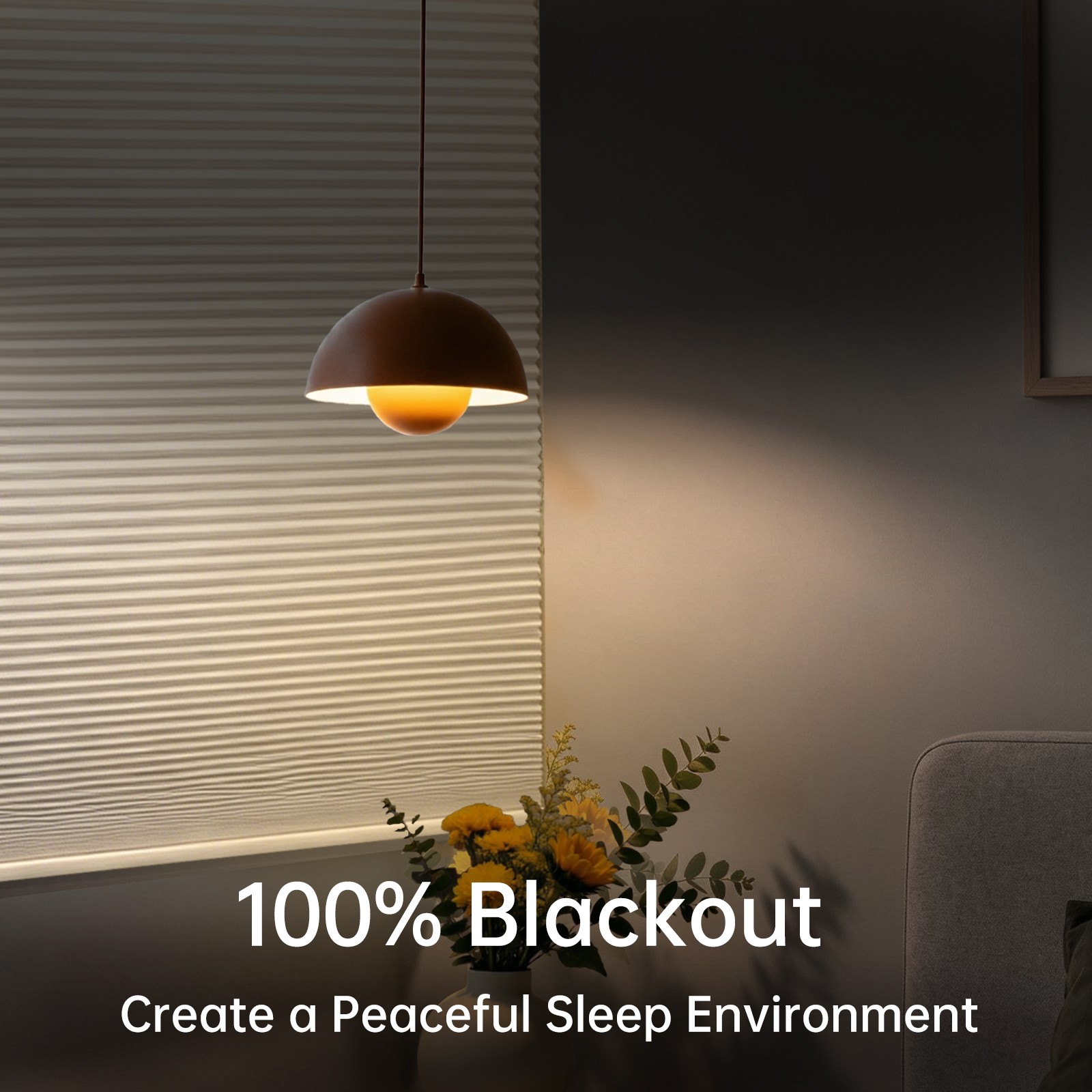 No Drill No Tools Blackout Honeycomb Cellular Shades Cordless Blinds for Windows