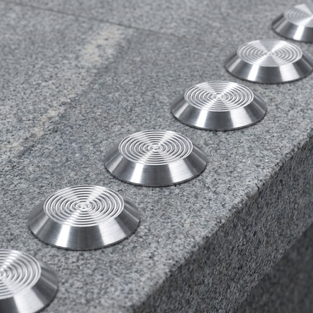 20pcs Tactile Paving Studs: Stainless Steel Indicator Nails for Sidewalk