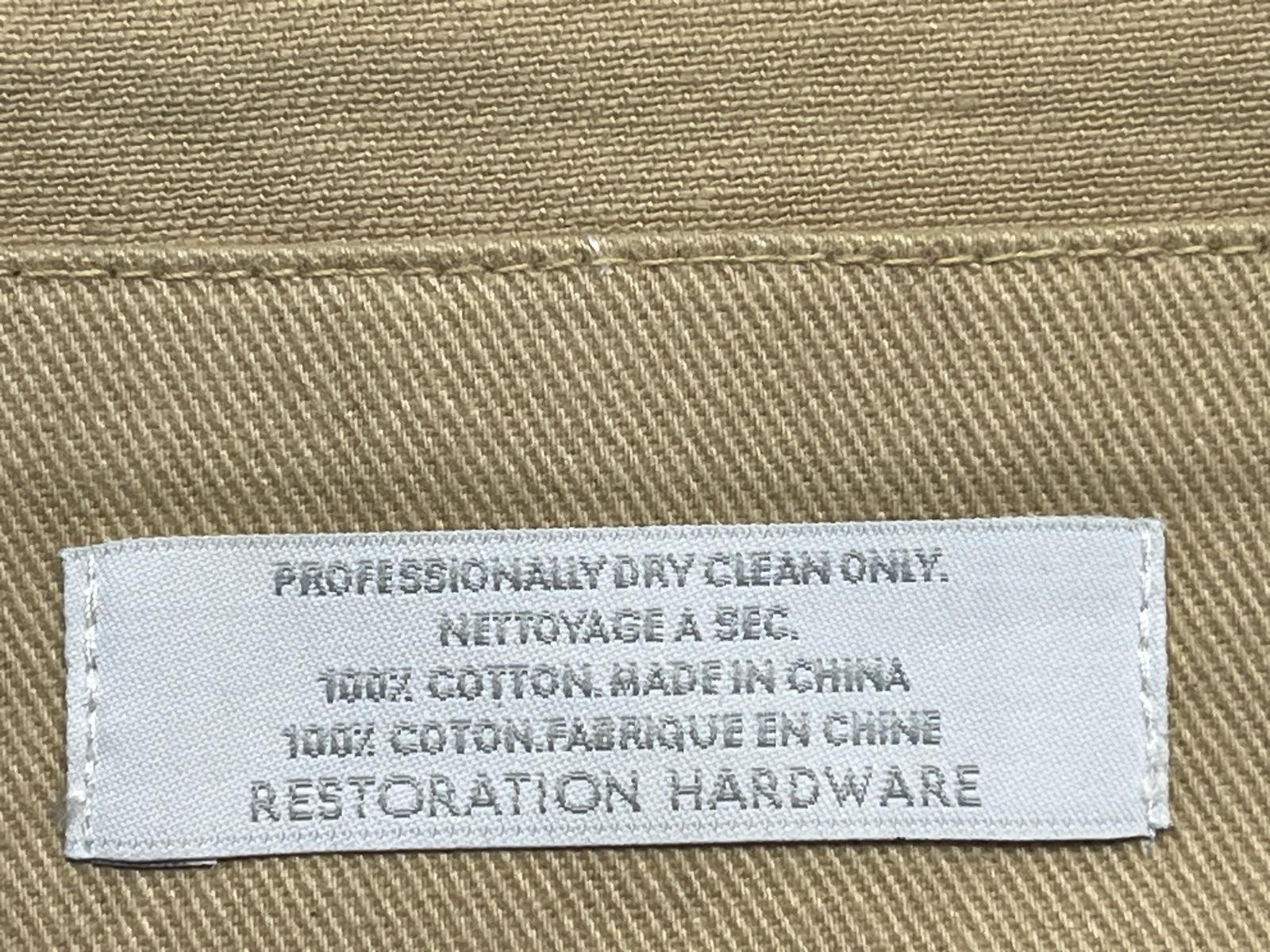 Restoration Hardware Cotton Tab Top Curtain Panel Beige 96″ x 50″ Lot of 3
