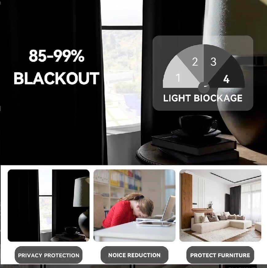 Blackout Extra Long Curtains