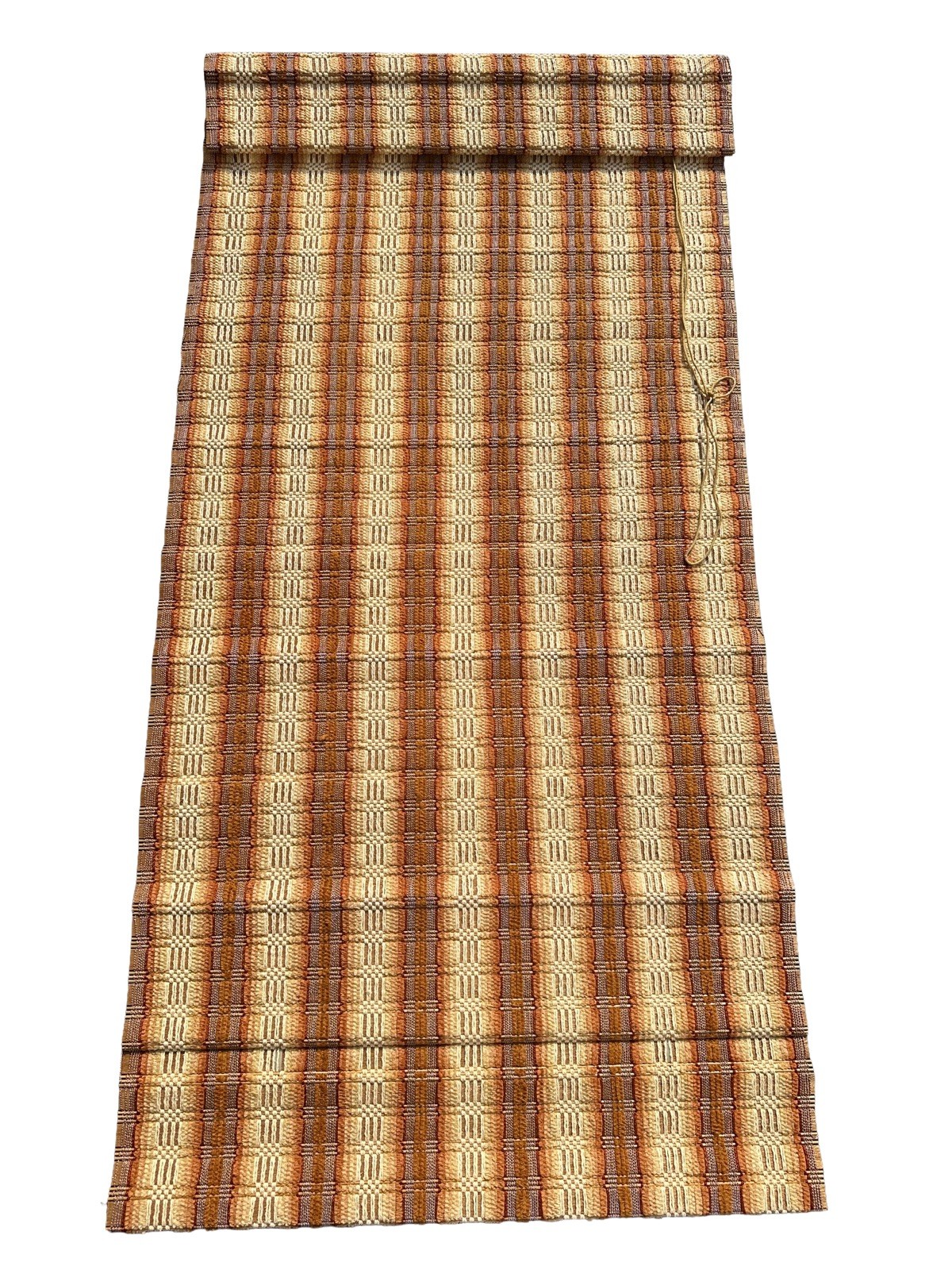 Del Mar Vintage MCM Wooden Woven Loom Crafted Window Shade Blind Roman 31×64