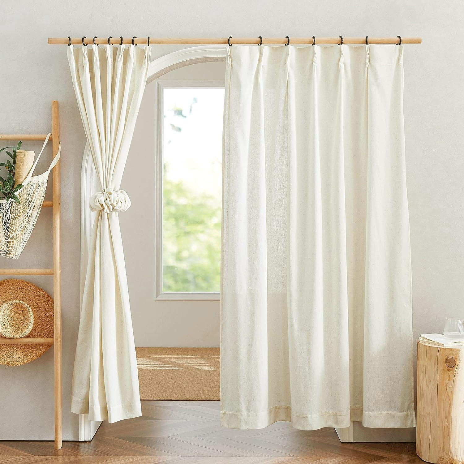 60 Pieces Metal Drapery Curtain Rings Curtain Hanging Rings and 60 Pieces Metal