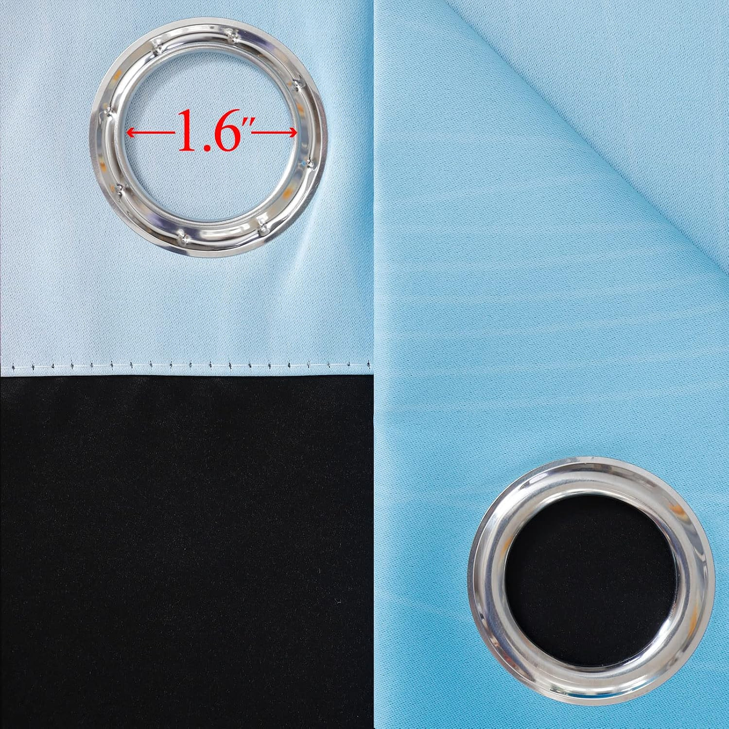 Pink and Blue Blackout Curtains 84 Inches Long,Ombre and Wave Line Pattern Gromm