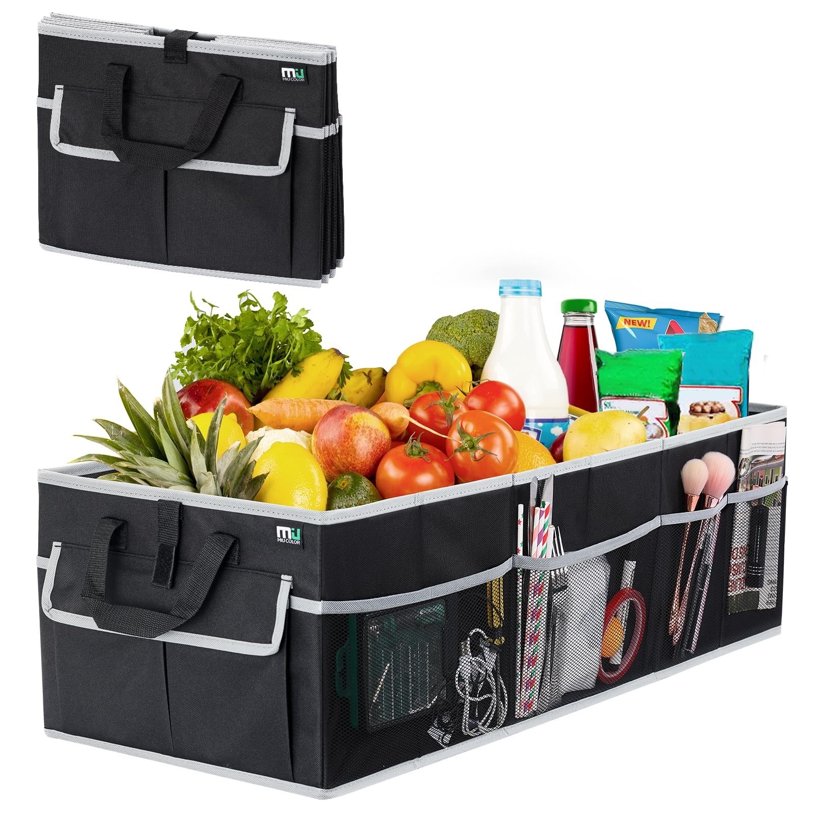 MIU COLOR Trunk Organizer for Car, SUV Trunk Organizer, 12 Pockets, Non-Slip …