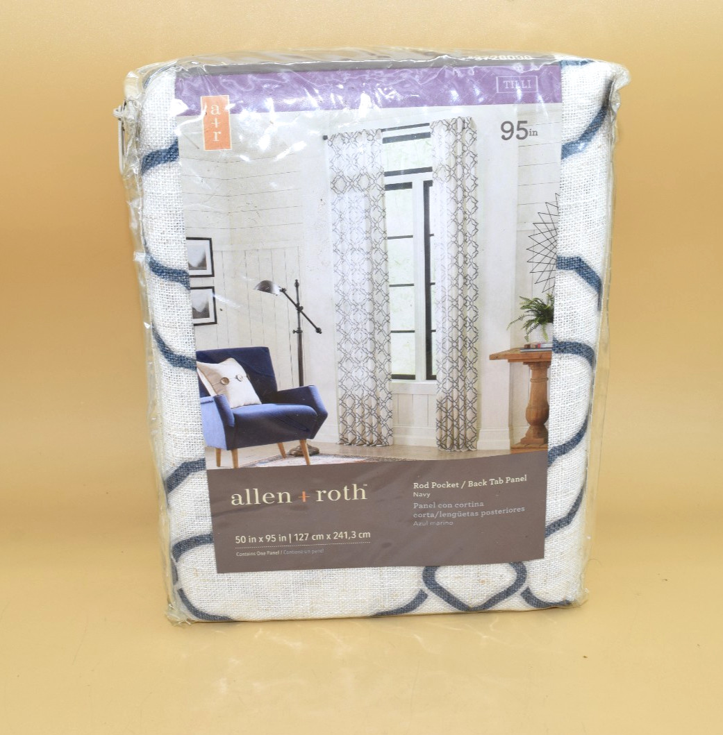 Allen + Roth TILLI 50″ x 95″ Rod Pocket Back Tab Panel #3728096