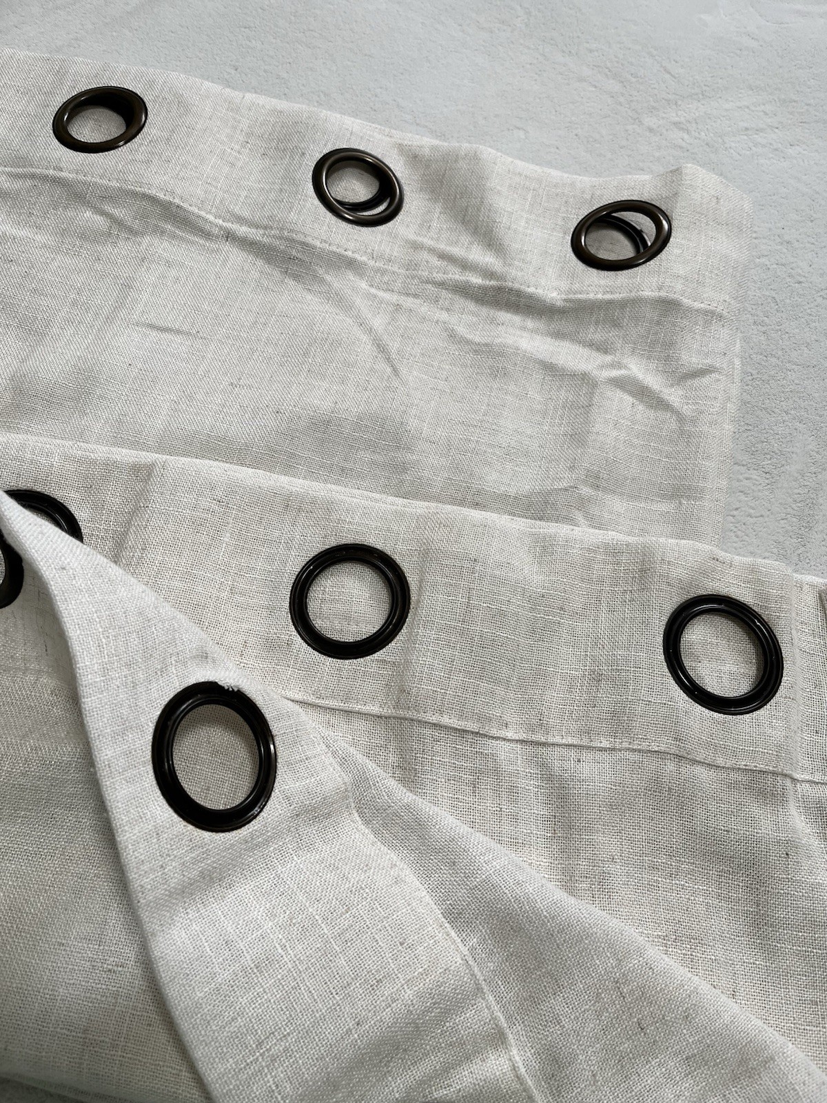 Voilybird Linen Polyester Curtains 2 Panels Set Semi Sheer Bronze Grommets 52×84