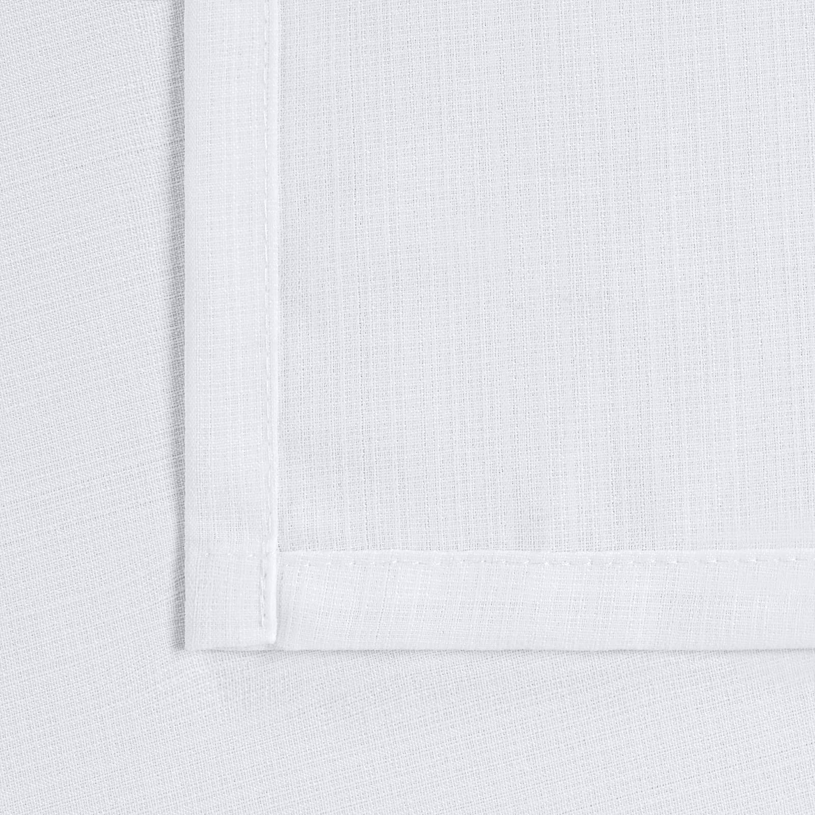 BGment Linen Look Semi Sheer Curtains for Bedroom, 52 x 54 Inch White Grommet