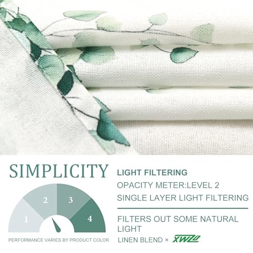 Window Valance for Kitchen Basement Semi 52″W x 18″L (Pack of 1) Green Vine