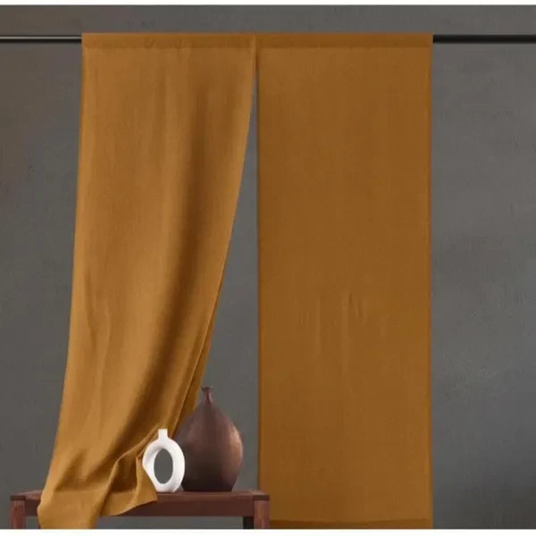 Solid Cotton Noren Curtain Room Divider Door Panel Custom Size Farmhouse Decor