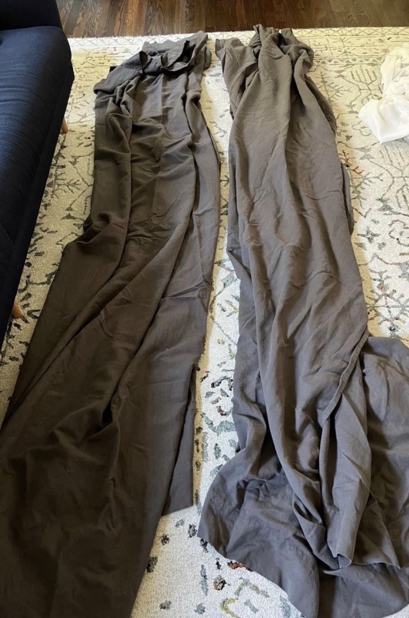 Restoration Hardware Linen Curtain Panels (2) 96”W x 108” L