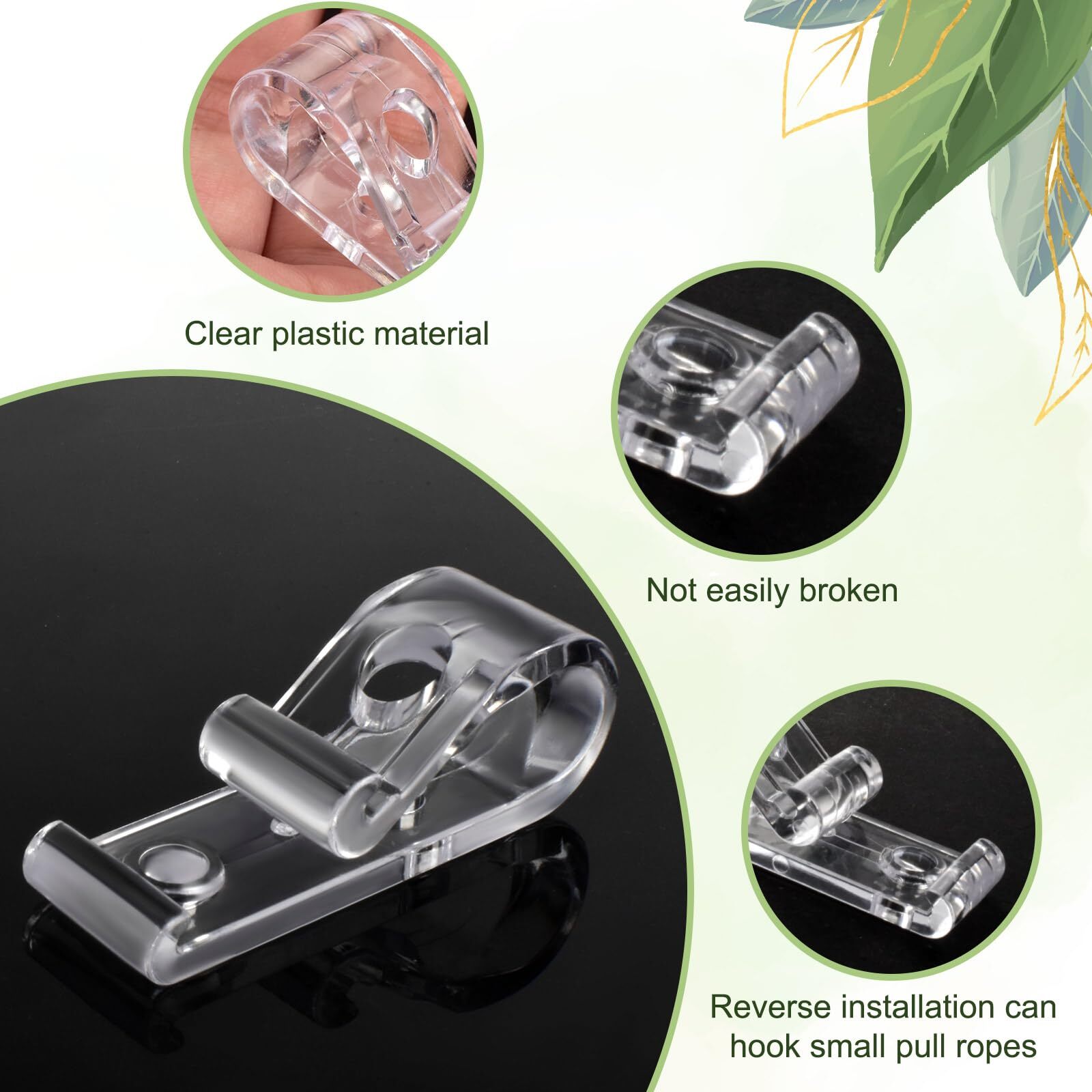 8 Pcs Roller Shade Chain Retainer Cord Guide Curtain P Clip Blind Cord Holder