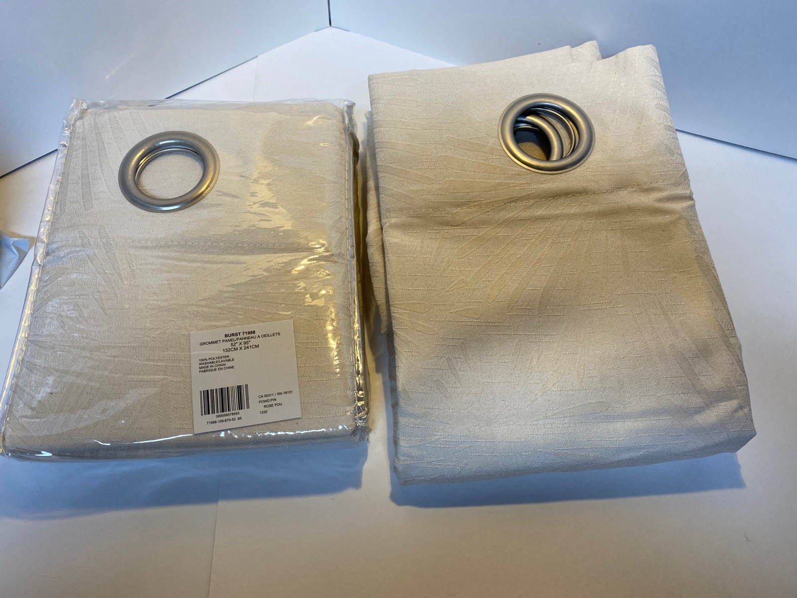 2 Panels Burst Pattern 52” X 95” Grommet Panel Neutral