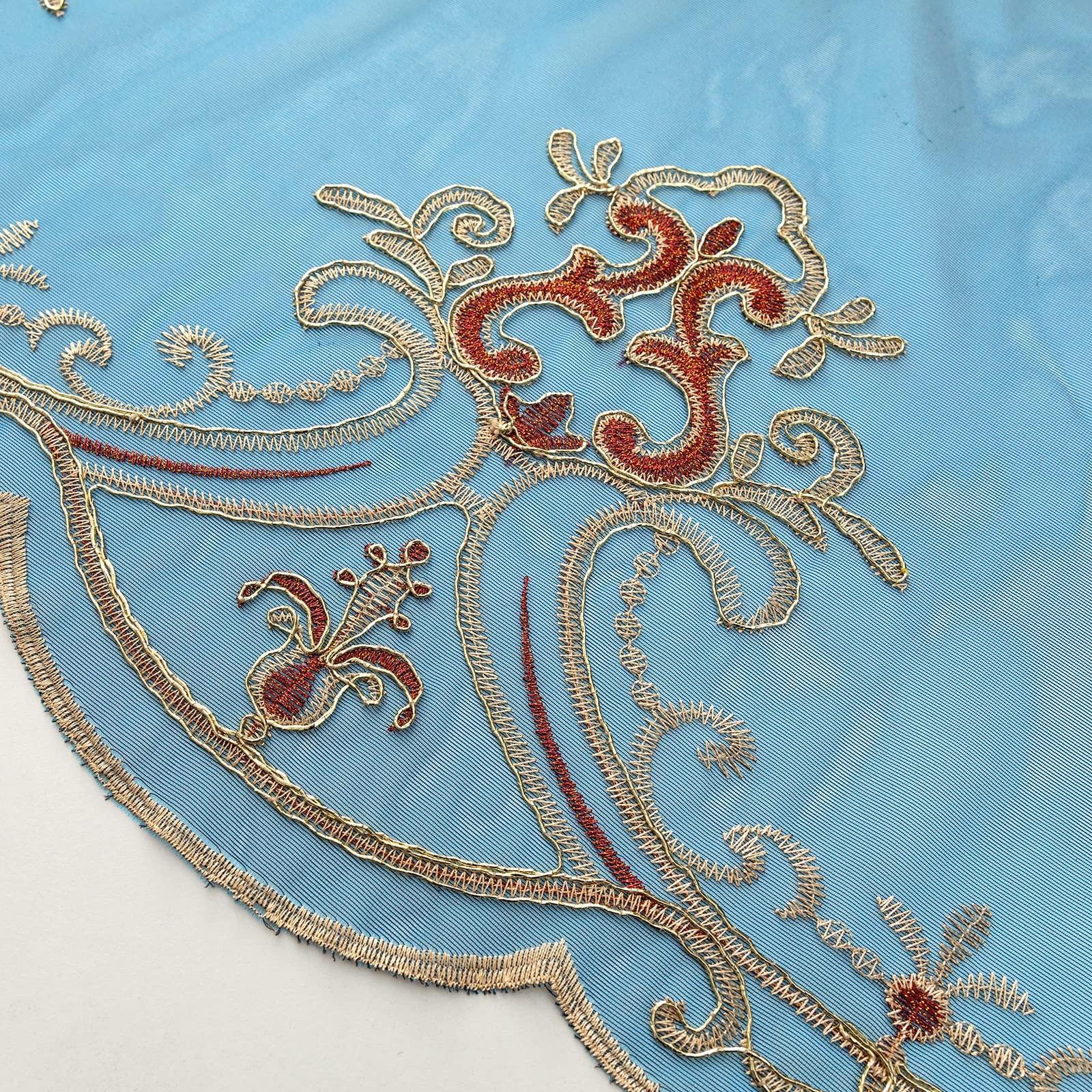 Classical Embroidered Sheer Curtain for Living Room Luxury European Style Pea…