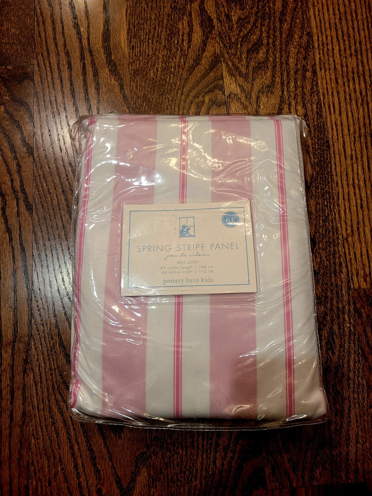 Pottery Barn Kids Classic Stripe Pink Panel Inverse Belt Loop 63″ L / 44″W RARE!