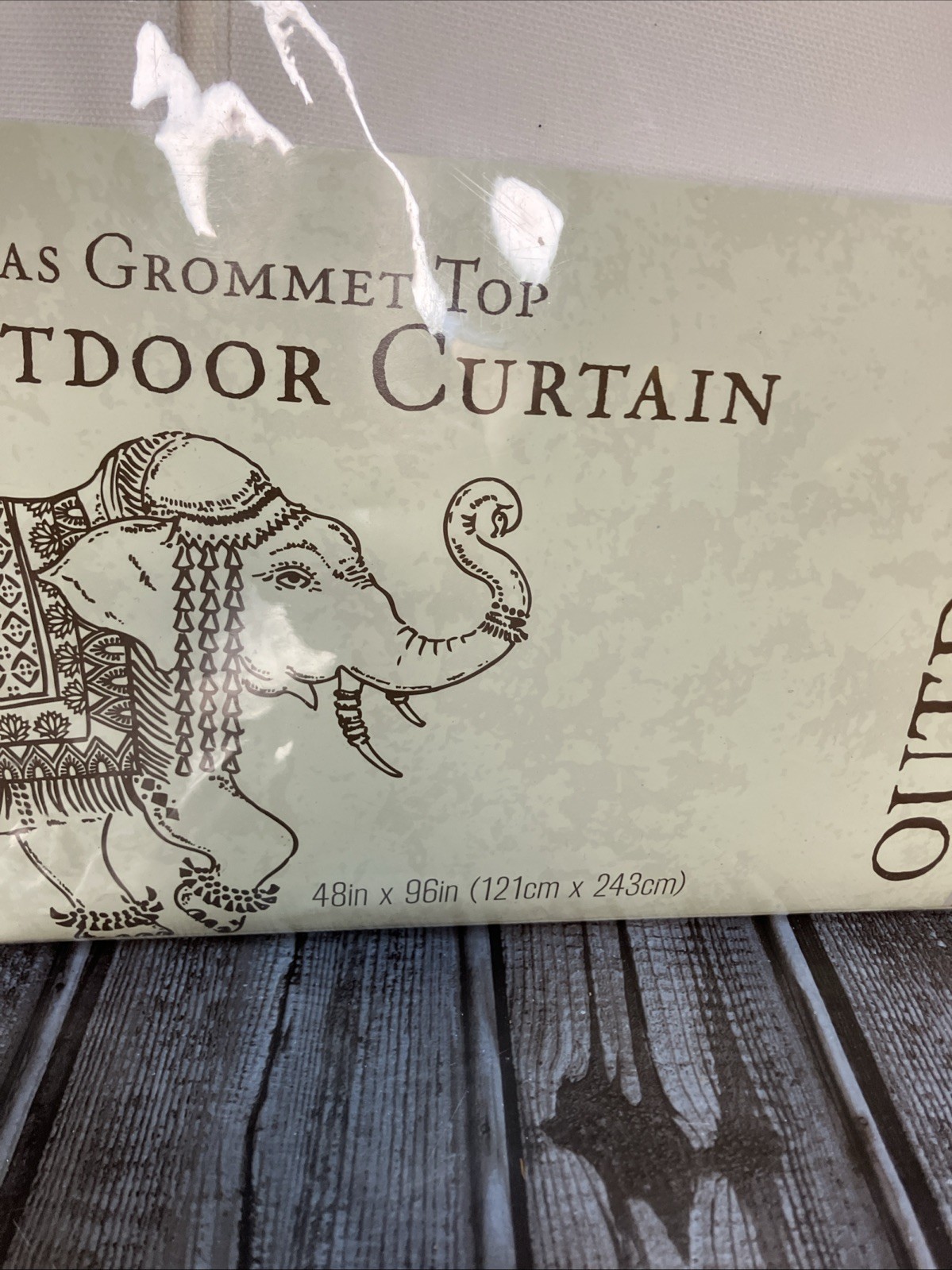 Spun Polyester Outdoor Curtains White Ivory Grommet Top Patio Set Of 2 New