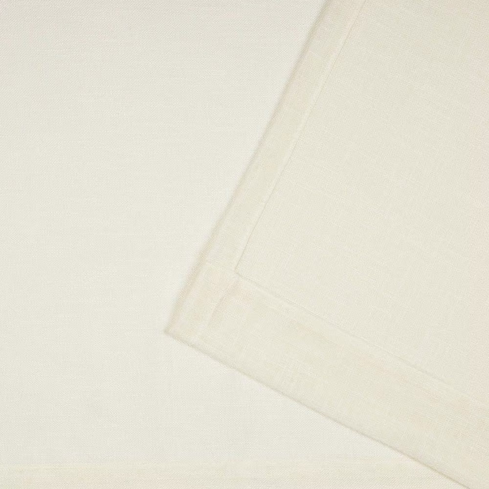 Bella Ivory Solid Sheer Hidden Tab / Rod Pocket Curtain, 54 In. W X 96 In. L (Se