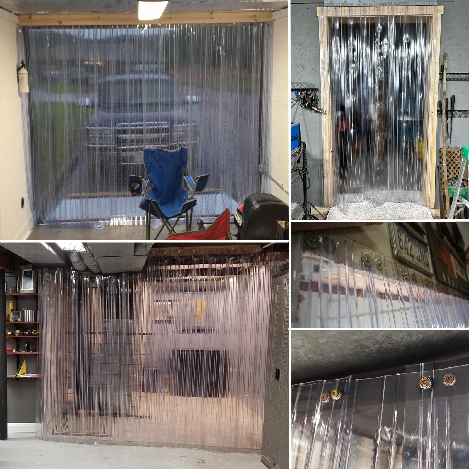 Plastic Vinyl Strip Door Curtain Clear Ribbed PVC Curtain Bulk Roll