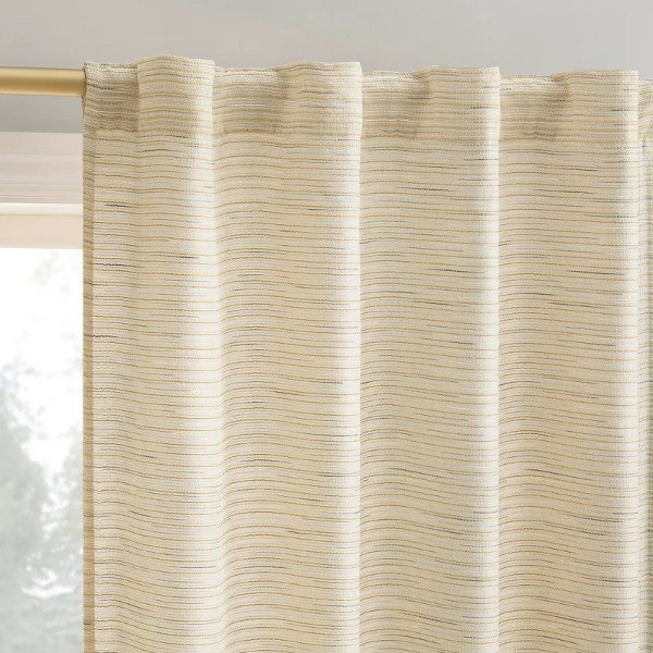 1pc 40"x63" Laurel Textured Space Dye Semi-Sheer Back Tab Curtain