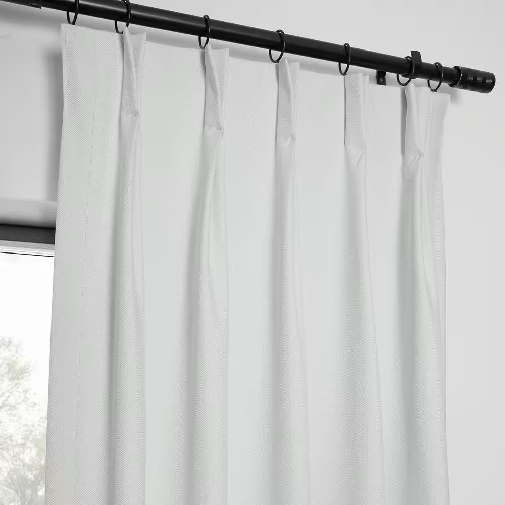 Off-White Performance Linen Curtains Pleated 25 In. W X 84 In. L Pinch Pleat Hot
