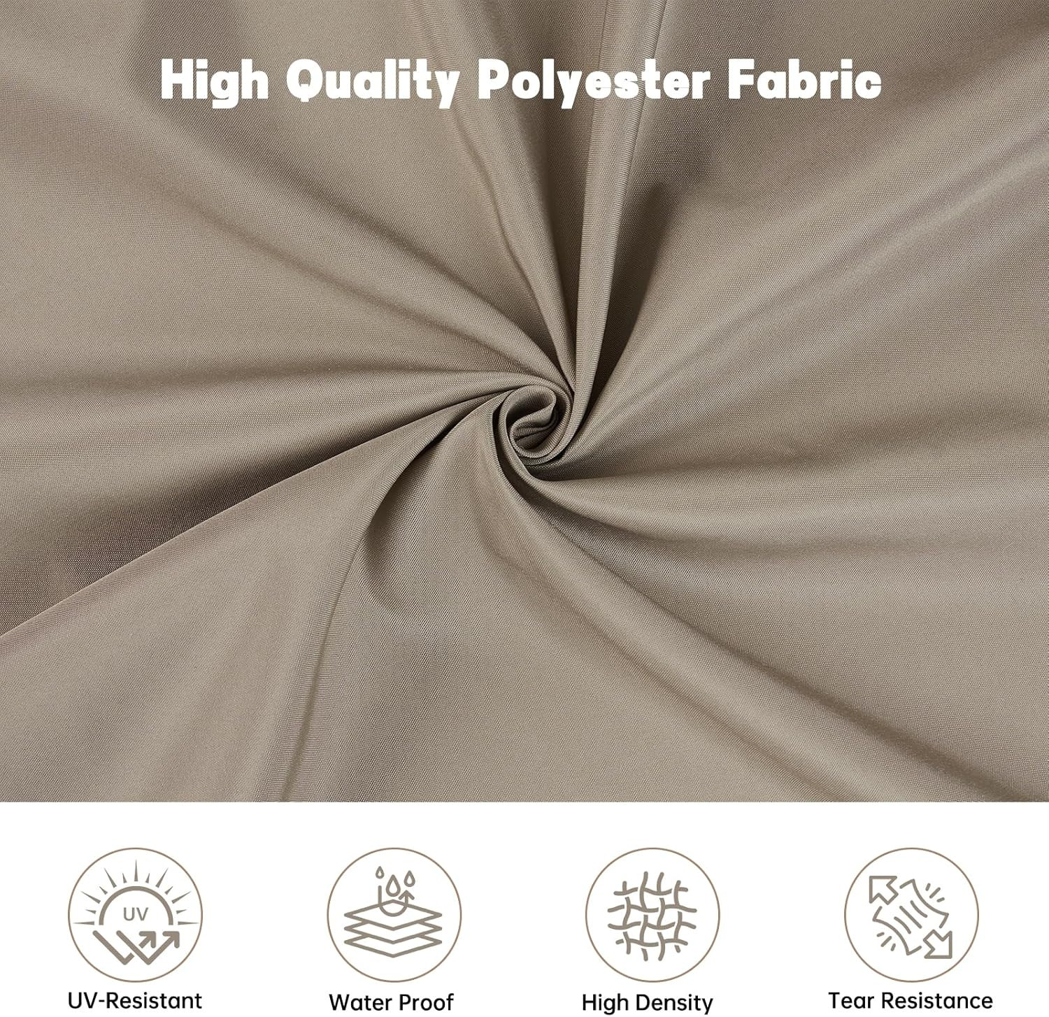 Waterproof 10’x12′ Gazebo Curtains with Net Windows & Zipper – Brown
