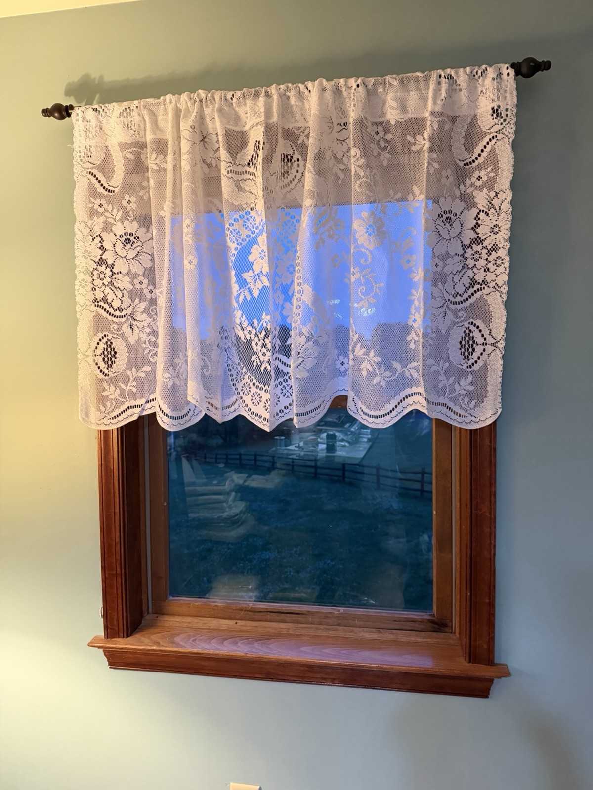 Two White Lace Window Valances 60 x 30 Oxford House Ainsley Tier New In Package