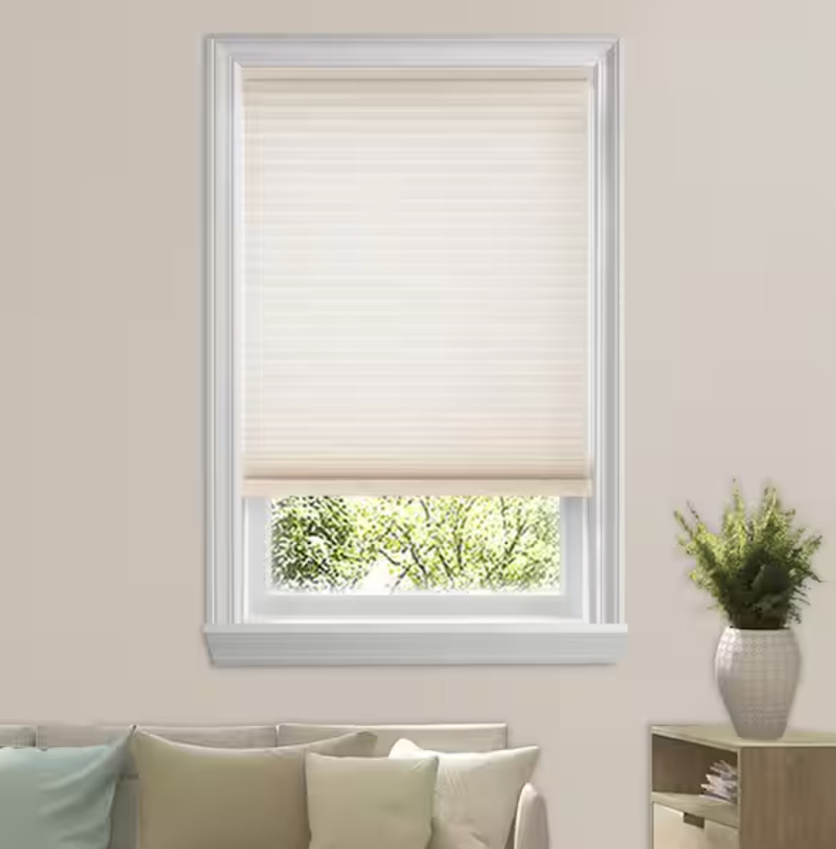 Home Decorator Coll. Cordless Cellular Shade Light Filter Parchment & CUSTOM