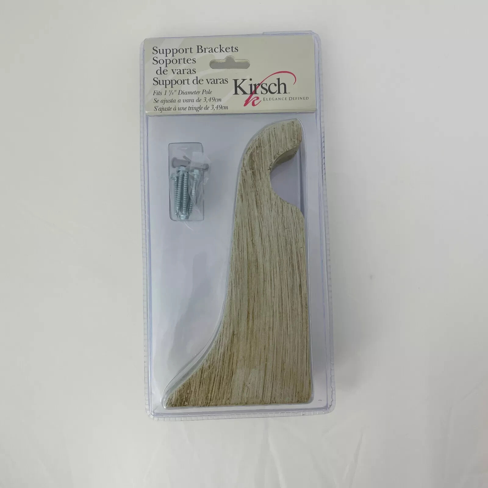 Kirsch Support Brackets For 1 3/8″ Pole Aged Pewter Pair