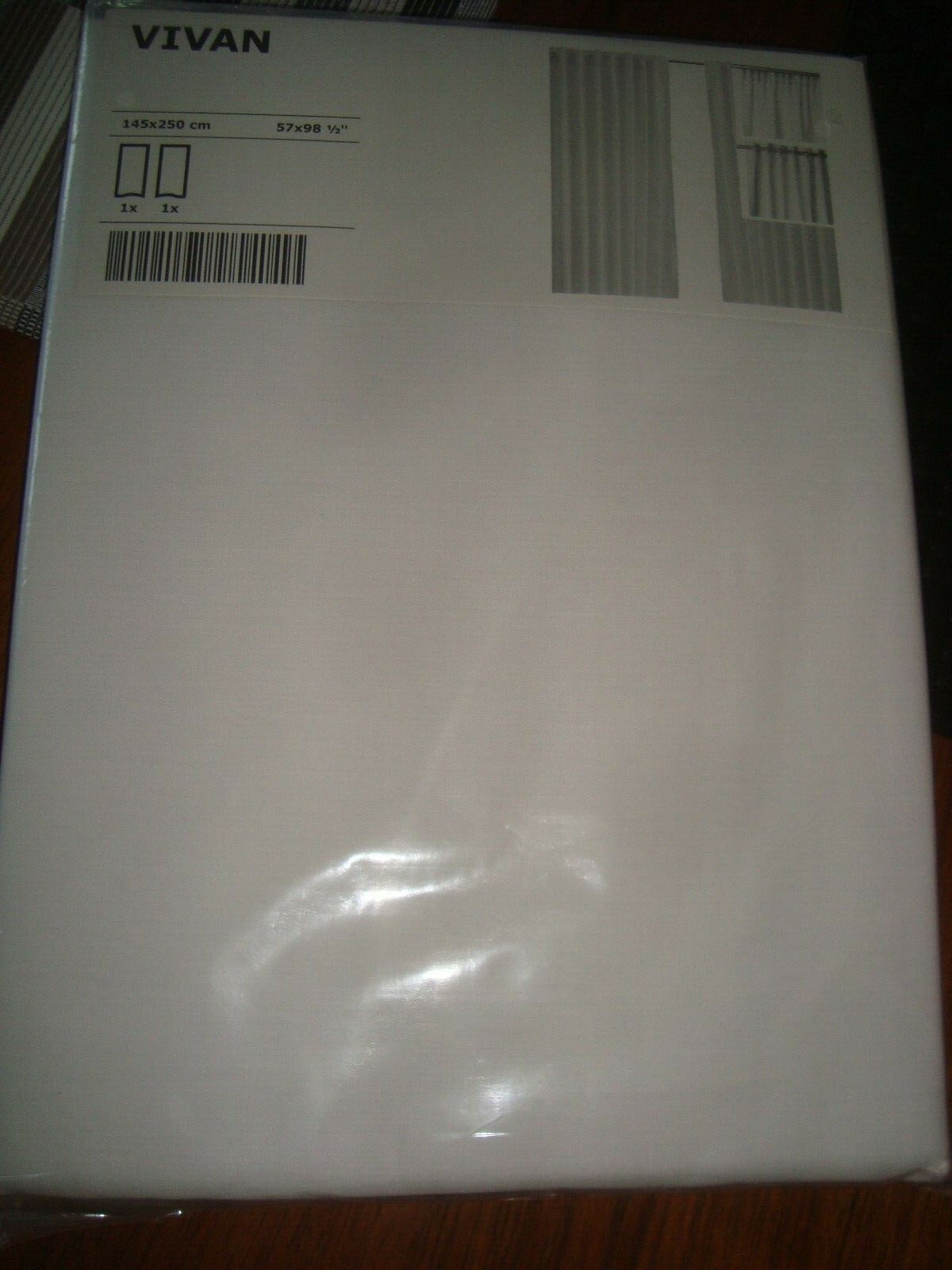IKEA White Pair of Curtains Window Panels 57×98 1/2″ (145 x 250 cm ) 002.215.39