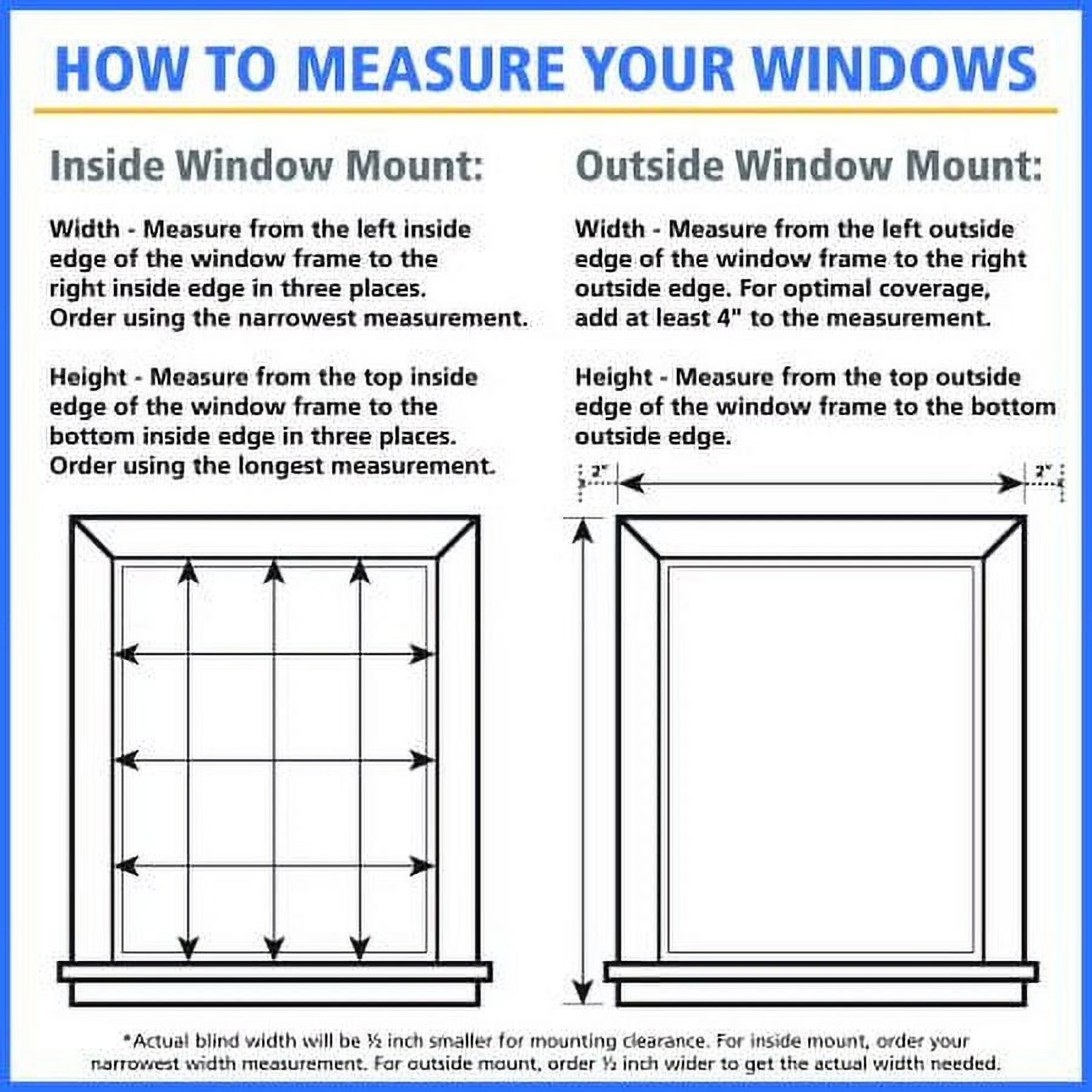1″ Cordless Vinyl Light Filtering Mini Blinds, White, 34″ W x 64″ L