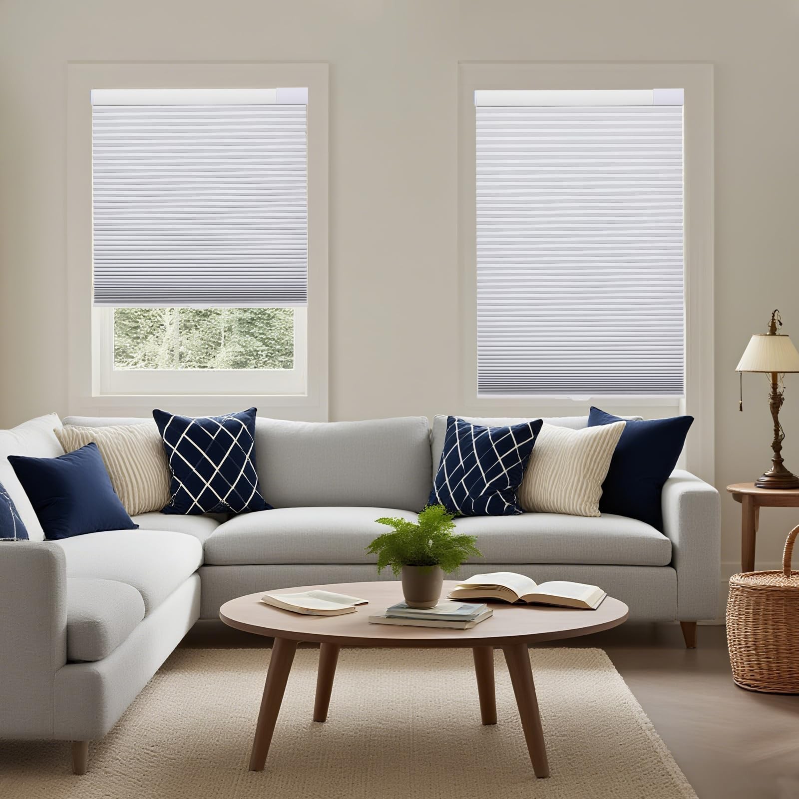 Tonature Upgrade No Drill No Tools Cellular Shades For Indoor Windows 38Mm