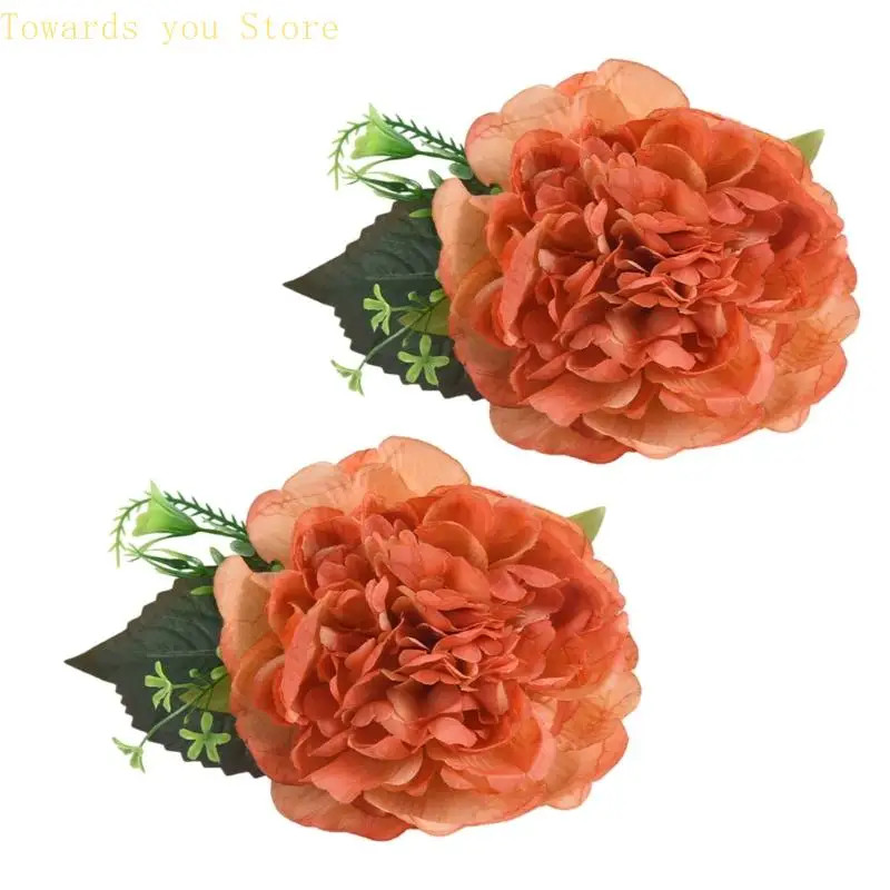 Cloth Flower Curtain Tie Backs Peonys Curtain Tieback Clip Decorative Rope Holdb