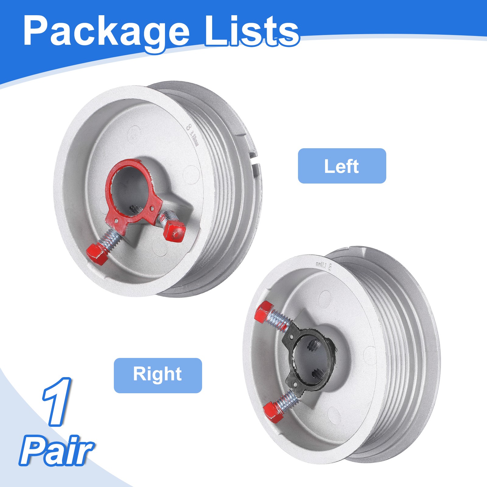 Garage Door Cable Drum Zinc Alloy Overhead Garage Door Part Up to 8 Ft Silver