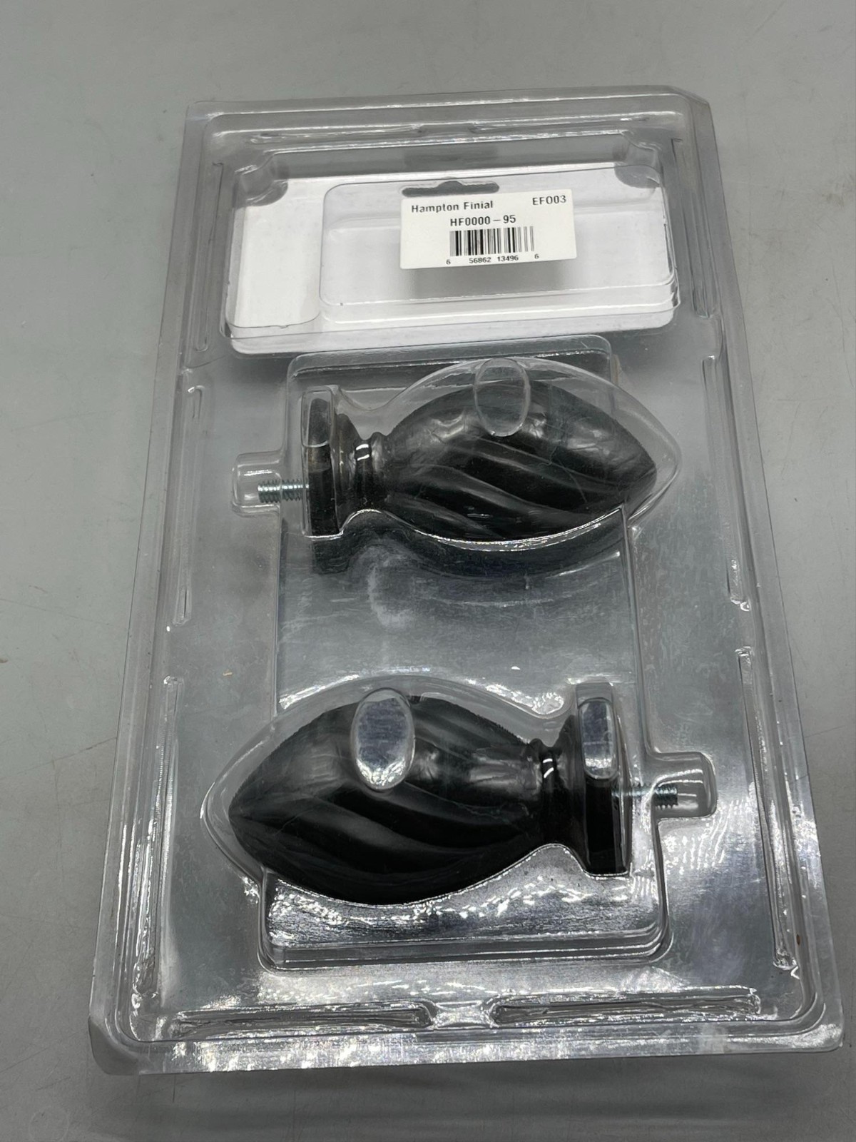 Phase 11 hampton decorative finials pair use 1 1/4″ metal rod spiral new READ